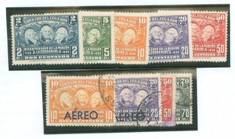 Ecuador #347-351/C39-C42 Unused Single (Complete Set)