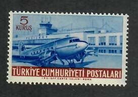 Turkey; Scott C22; 1954;  Unused; NH; Planes