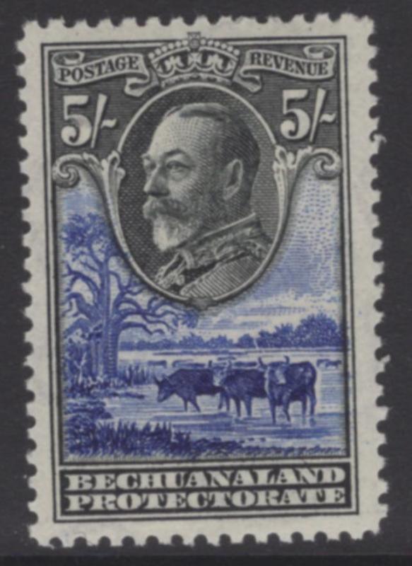 BECHUANALAND SG109 1932 5/= BLACK & ULTRAMARINE MTD MINT