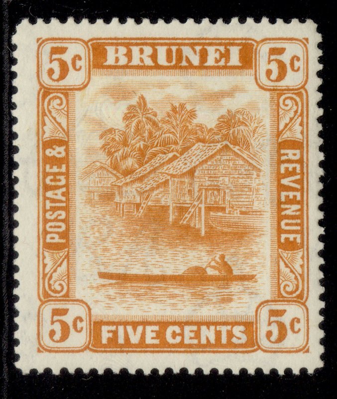 BRUNEI GVI SG82, 5c orange, M MINT. 