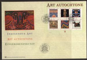 UN Geneva 405 Art Souvenir Sheet U/A FDC