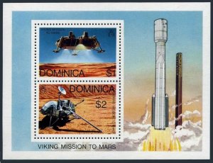 Dominica 494-501, 501a, MNH. Michel 497-507,Bl.38. Viking mission to Mars, 1976.