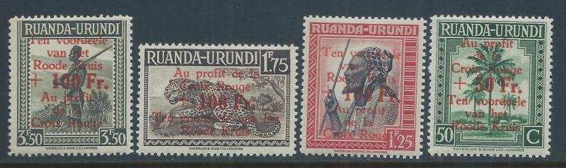 RUANDA-URUNDI SC# B17-20 FVF/MNH 1945