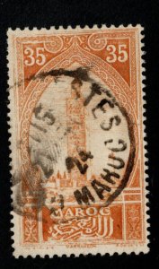 French Morocco Scott 64 Used Tower at Marrskesh stamp
