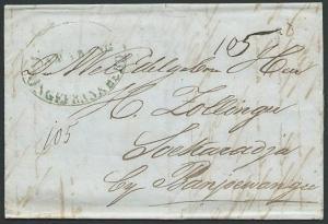 NETHERLANDS INDIES 1856 cover SAMARANG / ONGEFRANKEERD in oval.............39879