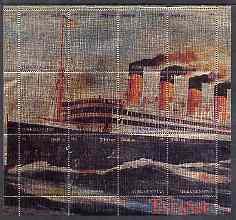 Turkmenistan 2000 Titanic perf composite sheetlet contain...