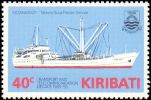 Kiribati #468-469, Complete Set(2), 1985, Ships, Never Hinged