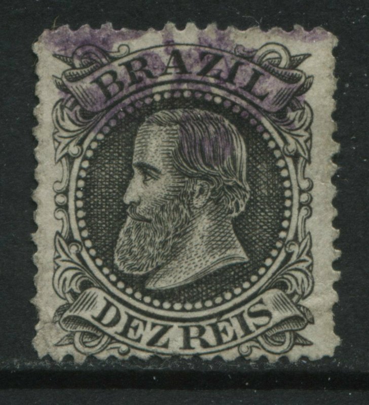 Brazil 1882 10 reis black used