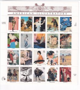U.S.: Sc #3502, American Illustrators 34c, Sheet of 20, MNH (3502)