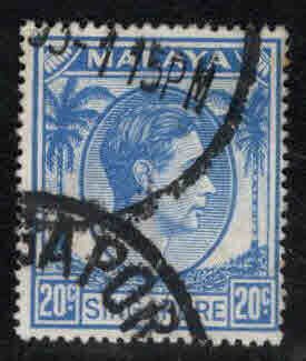 Singapore Scott 13 Used perf 18 stamp