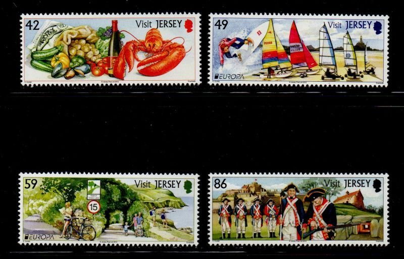 Jersey Sc  1565-1568 2012 europa, Tourism, stamp set mint NH