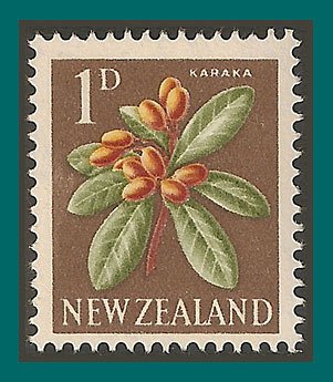 New Zealand 1960 Karaka Flower, MNH #334,SG782