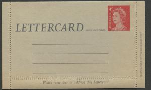 Australia #LC51*   Letter-Card  QE II  4c    (1)   Unused