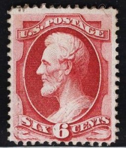 US Stamp #148 6c Carmine Lincoln MINT NO GUM SCV $290