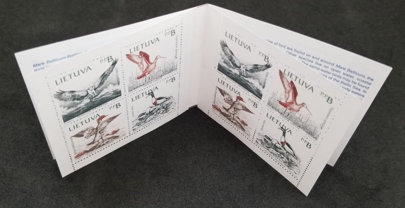 Lithuania Sweden Joint Issue Mare Balticum Birds 1992 Eagle Duck (booklet MNH