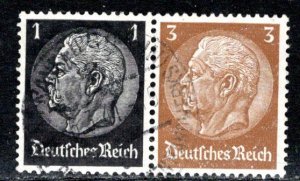 Germany Reich Scott # 415, 416, used, se-tenant Mi # W95