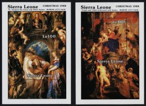 Sierra Leone 1013-22 MNH Christmas, Art, Paintings, Rubens