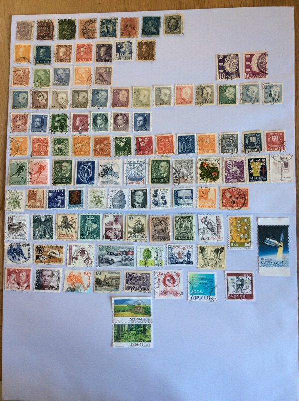 Sweden 100+ stamps - Lot B