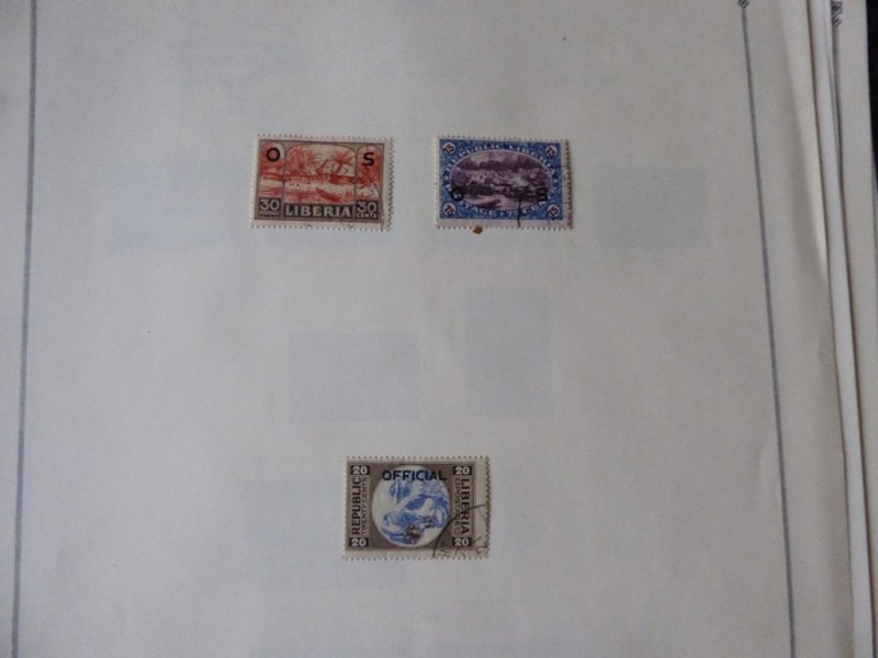 Liberia 1892-1976 Stamp Collection on Scott International Stamp Album Pages