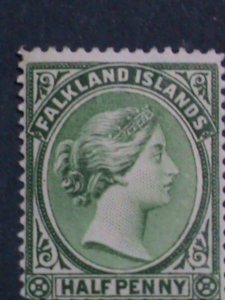 FALKLAND ISLAND STAMP:1891 SC#9-QUEENS VICTORIA MINT STAMP-OVER 130 YEARS OLD