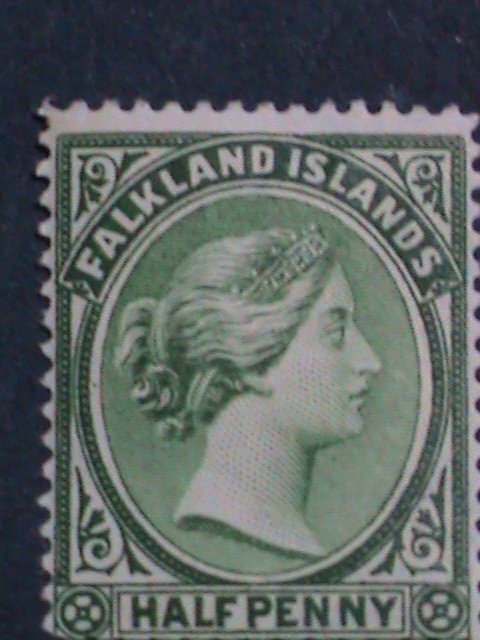 FALKLAND ISLAND STAMP:1891 SC#9-QUEENS VICTORIA MINT STAMP-OVER 130 YEARS OLD