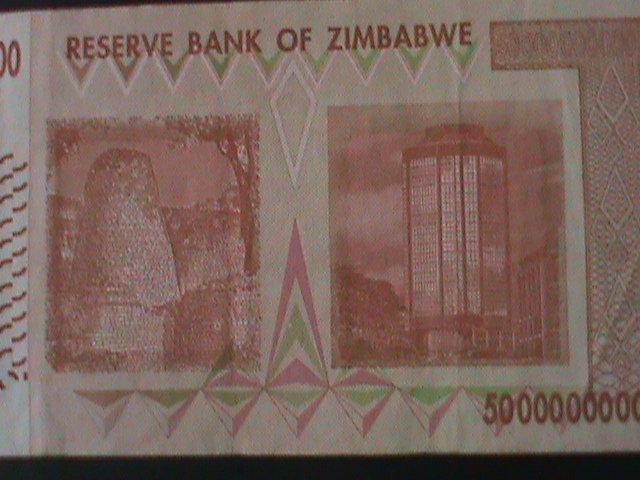 ​ZIMBABWE-2008-RESERVE BANK OF ZIMBABWE-50 BILLION DOLLARS-LT. CIRCULATED-VF