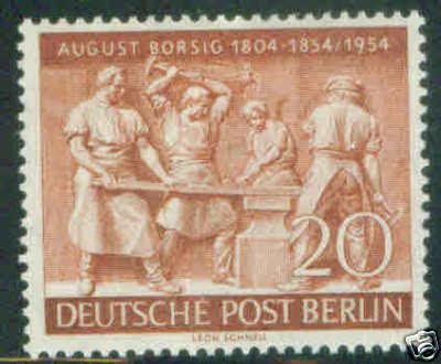 German Scott 9N112 Berlin 1954 MH* stamp CV $7.25
