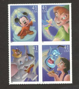 4192-5a Disney Magic Block Of 4 Mint/nh FREE SHIPPING