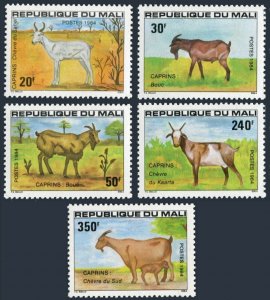 Mali 483-487,MNH.Michel 983-987. Goats 1983.Sahel goat,Billy goat,Kaarga goat,