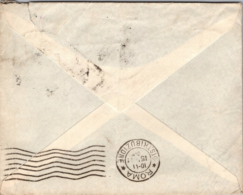 1932 Bagdad Iraq Middle east Airmail cover To Rome Italy