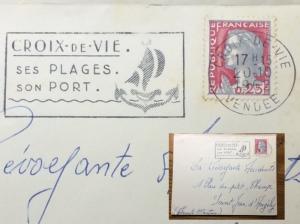 FRANCE - 1962 Flamme Secap CROIX-DE-VIE (Vendée) ses Plages, son Port (LSC)