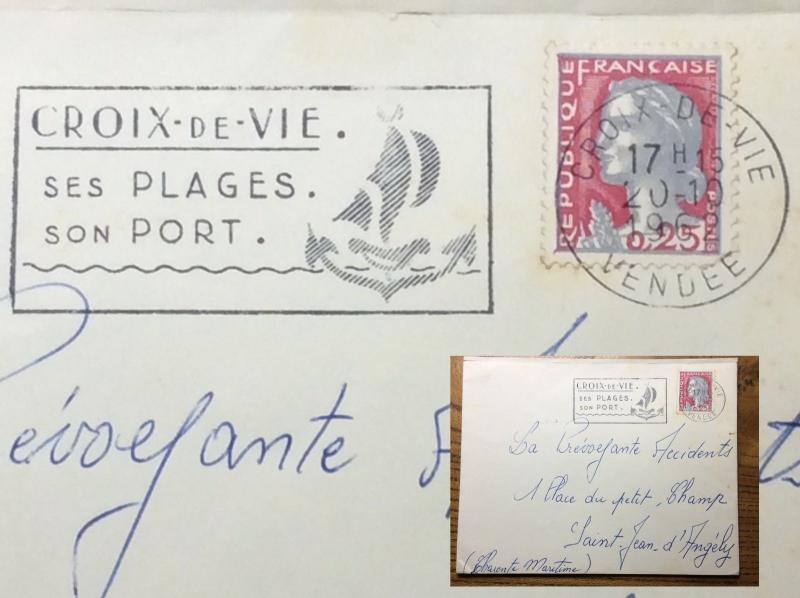 FRANCE - 1962 Flamme Secap CROIX-DE-VIE (Vendée) ses Plages, son Port (LSC)