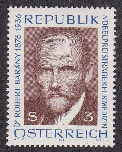 Austria #  1031, Nobel Prize Winner, Dr. Robert Barany NH, 1/2 Cat.