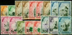 Swaziland 1961 Extended Set of 17 SG65-77a V.F.U