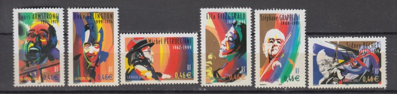 J38662 jlstamps, 2002 france set #2905-10 music