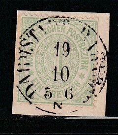 North German Confederation 7 On Piece U Numeral