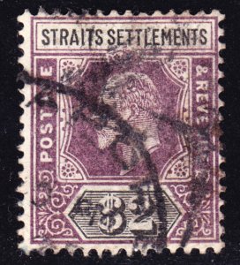 Malaya Straits Settlements Scott 103  wtmk CA  F to VF postally used. FREE...