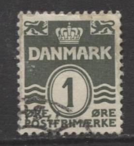 Denmark - Scott 220 - Definitive Issue -1933 - Used - Single 1o Stamp