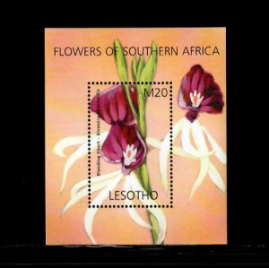 Lesotho 2002 - Flowers - Souvenir Stamp Sheet - Scott #1325 - MNH