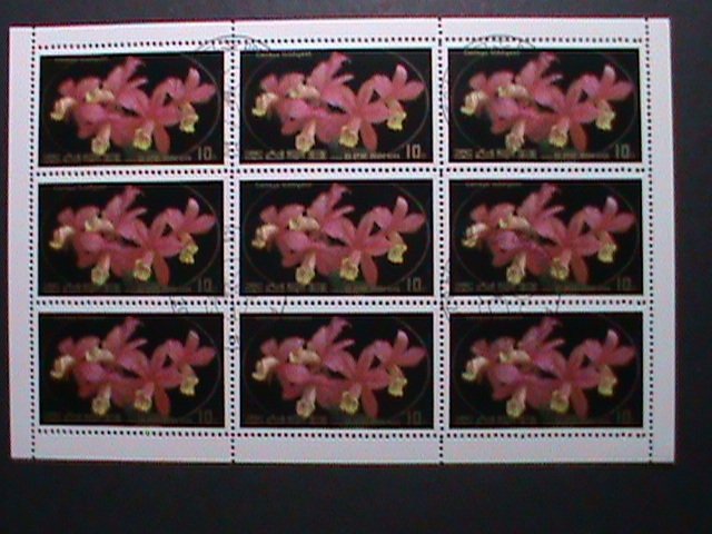 ​KOREA-1984-SC#2389  CATTLEYA LODDIGESII FLOWERS CTO FULL SHEET VERY FINE