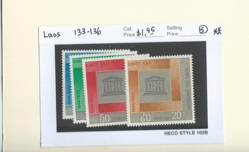 Laos 133-136  MNH