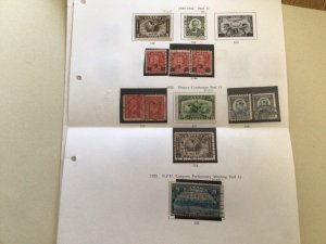 Canada 1930-1938 mounted mint & used stamps on folded album pages A10200