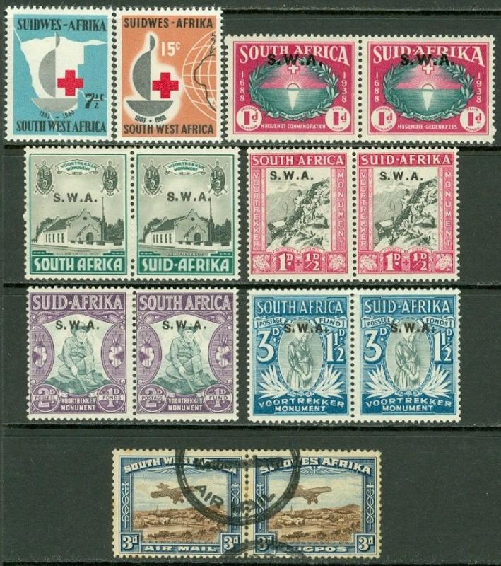 EDW1949SELL : SOUTH WEST AFRICA 1938-63 Sc #295-26, B10 VFMNH, B1-4 MOG C5 Used