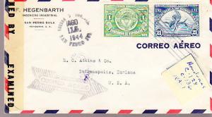 Honduras - Censored Cover to US 1944