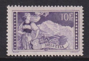 Switzerland  #184  MH 1914 The Jungfrau 10fr violet