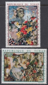 CHAD Sc #C62-3 MNH SET of 2 DIFF (Not CPL) - VARIOUS PAINTINGS