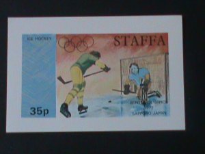 STAFFA-SCOTLAND-1972-OLYMPIC GAMES-SAPPORO JAPAN-IMPERF:MNH-S/S-VF-HARD TO FIND-