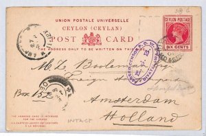 CEYLON QV BOER WAR Stationery Card 1901 Super *DIYATALAWA POW CAMP* Censor PJ157