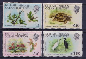 BRITISH INDIAN OCEAN TERRITORY - 1971 ALDABRA NATURE RESERVE / TORTOISE - 4V MNH