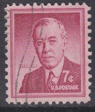 US sc#1040 1956 7c Woodrow Wilson used